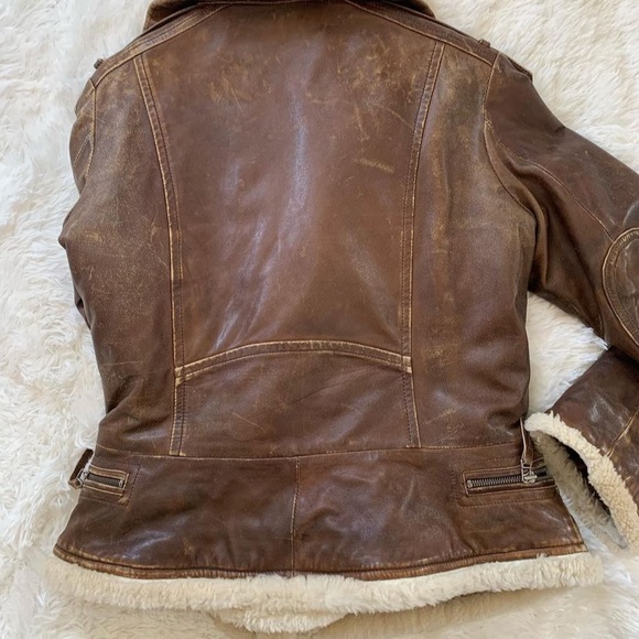 🤎SOLD! Thank you! 🤎 Vintage Leather Jacket - Picture 6 of 7